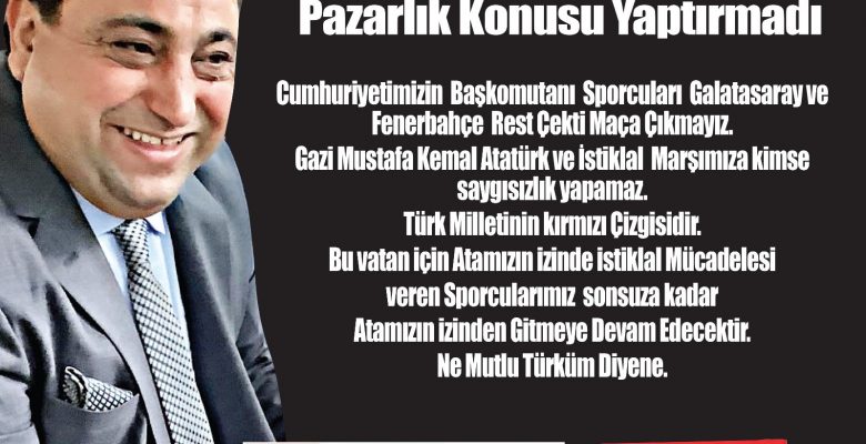 Sporcularımızı Atatürk Pazarlık Konusu Yaptırmadı