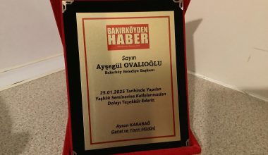 “Bu Plaketi Bakırköy Belediye Başkanına Gönderdiğim İçin Özür Dilerim”