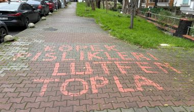 Başkanım, Yolun Ortasına Yazılan Bu Yazıyı Görmezden Gelmeyelim: “Köpek Pisliklerini Lütfen Toplayın”