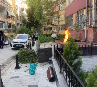 Tüp Yanıyor, Film Gibi İzlediler!